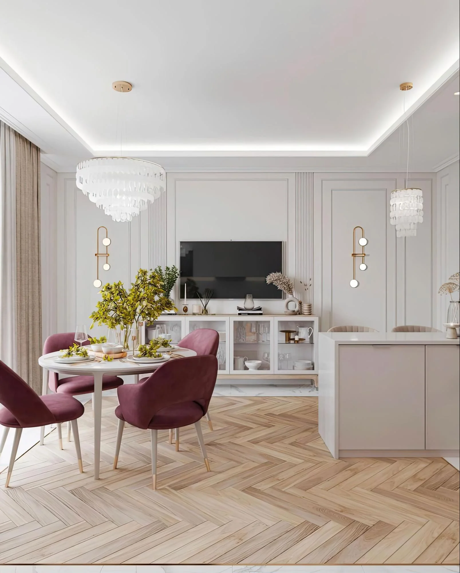 Elegant white kitchen